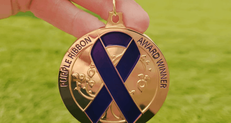 purple ribbon award