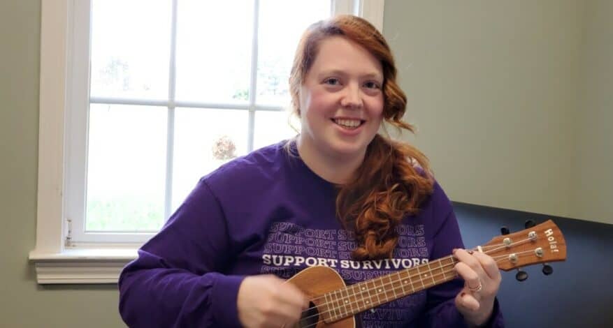 morgan holding ukulele