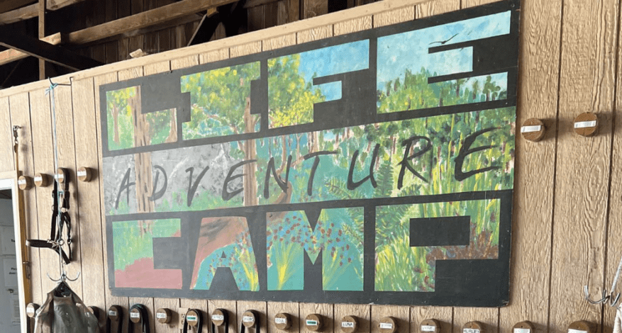 life adventure camp sign