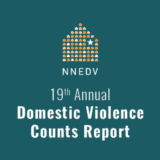 nnedv logo and reads 19th annual domestic violence counts report