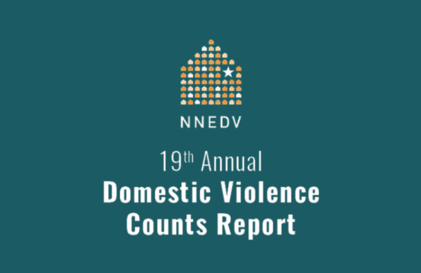 nnedv logo and reads 19th annual domestic violence counts report