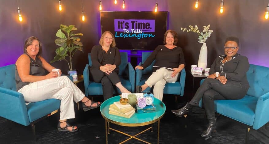 darlene, stephanie, diane, and letonia on set of it's time to talk