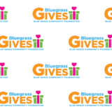 Bluegrass Gives logo repeated on white background