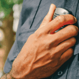 police officer holding radio